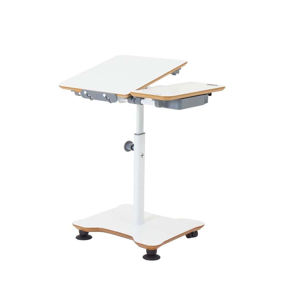 大將作 kid2youth - M5 移動式人體工學桌-白色-桌高56-82公分
