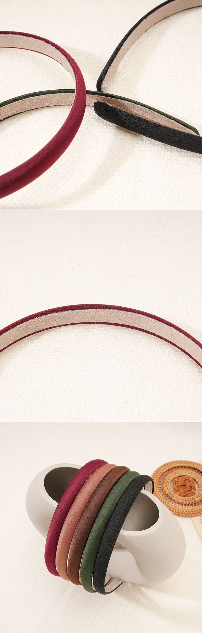 韓國 Soo&Soo - 迷漾復古秋冬款髮箍-駝 (約1.4cm)
