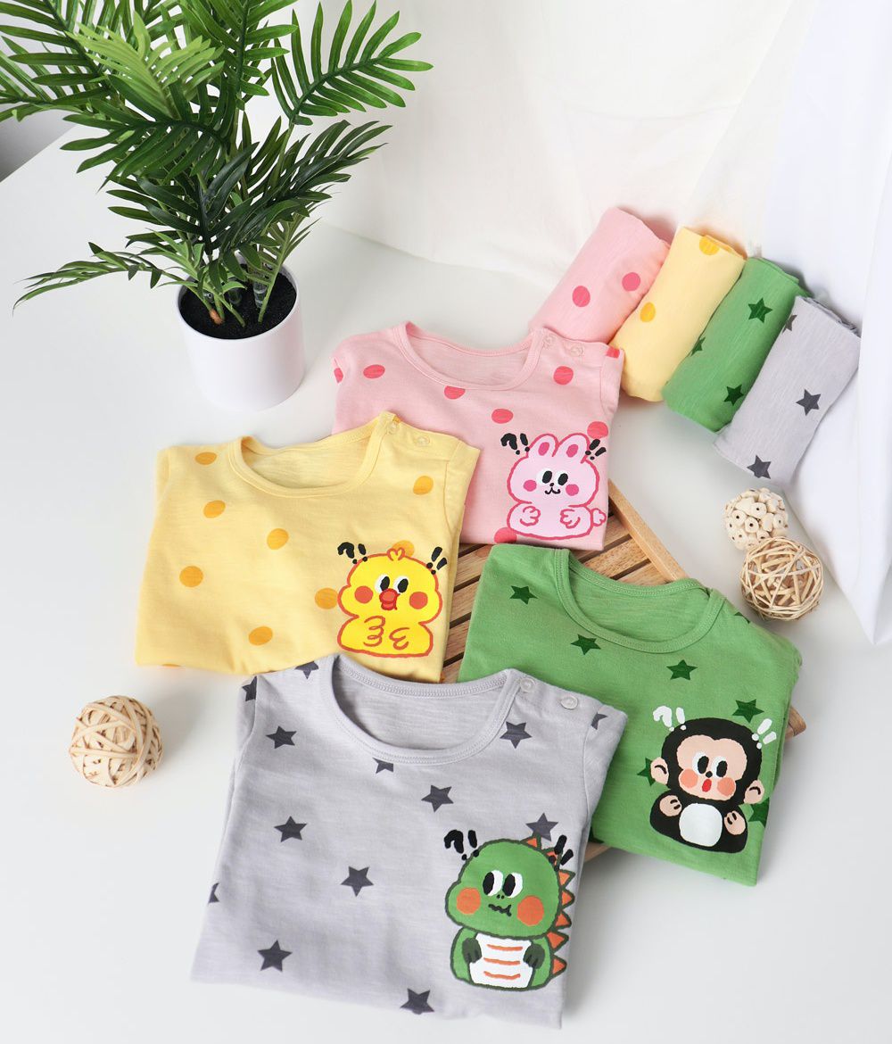 韓國 Mellisse - 韓製莫代爾透氣長袖家居服-點點小鴨