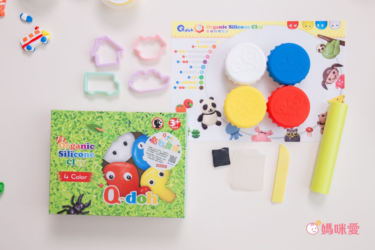 【Q-doh 有機矽膠黏土】不乾硬、無限重複玩！漸進式手指肌力訓練