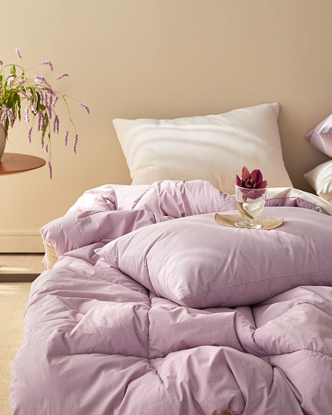 韓國 Maatila - 高密度60支棉舒柔超細纖維棉被-藍莓奶昔