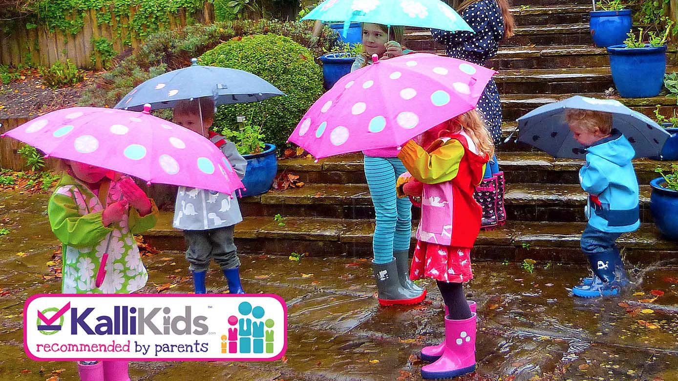 英國 Squid Kids - 厚款變色雨衣-半彩色海星-水藍