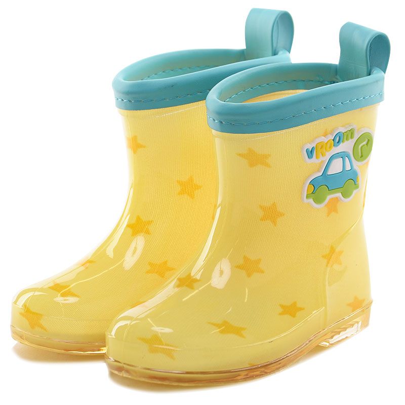 akachan honpo - 雨鞋-汽車-黃色