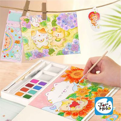 JarMelo 原創美玩 - 【JarMelo 原創美玩】水彩繪畫本-奇幻寵物天堂
