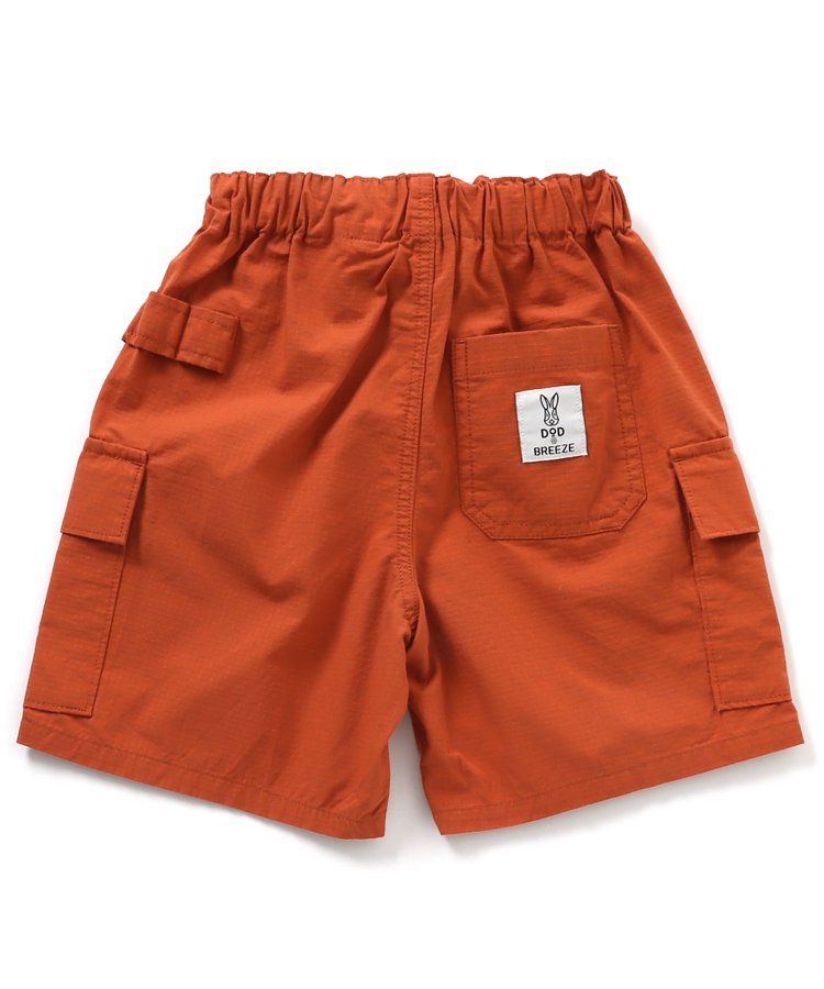 日本 BREEZE - 聯名款 口袋工裝風帥氣4分短褲-撞色-橘藍系