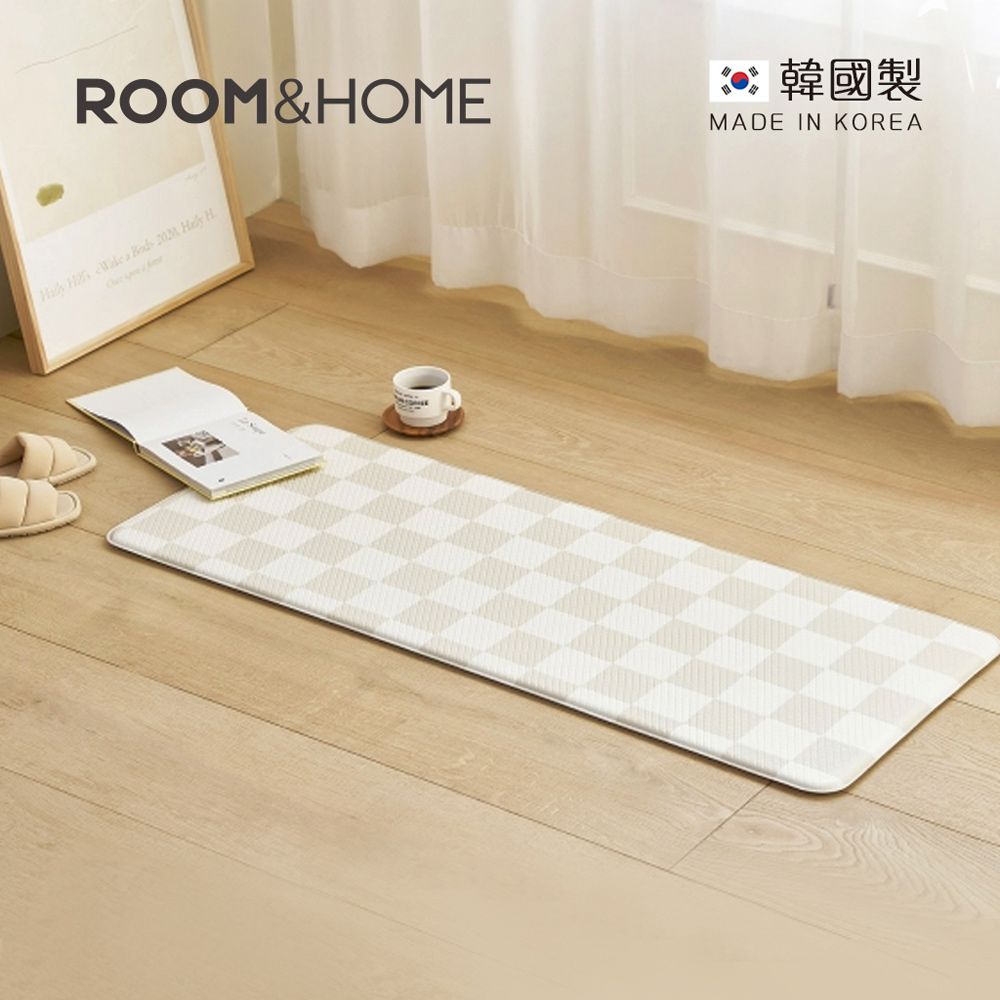 韓國ROOM&HOME - 韓國製棋盤格印花雙面防油防水廚房地墊 (45x120cm)