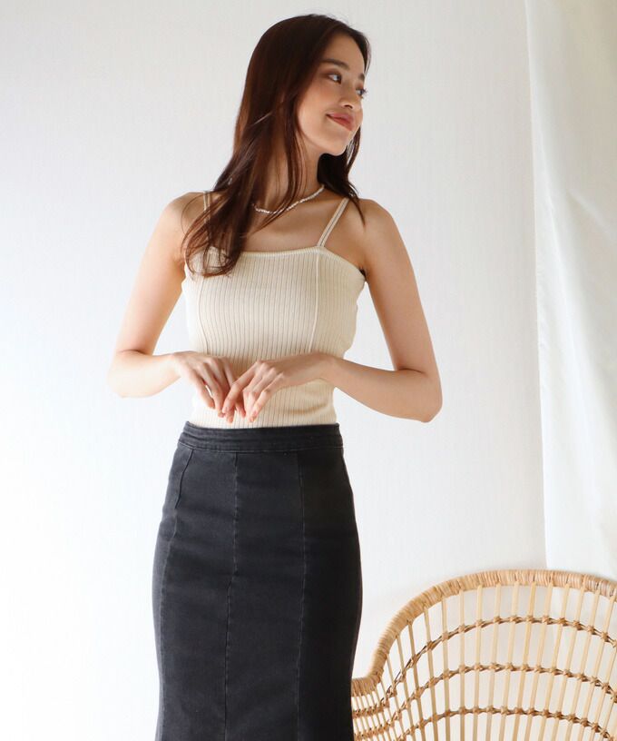 日本 BLUE EAST - 夏日必備彈性貼身細肩帶內搭/上衣-紫