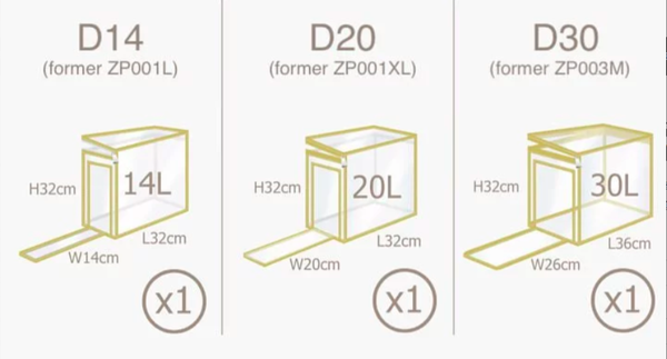 香港百寶袋王 Bagtory HK - 雙袋口(混款)-3入組-黑