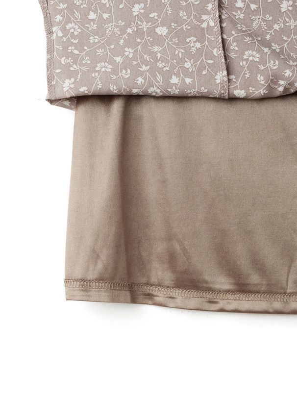 日本 GRL - 氣質小碎花雪紡魚尾裙-米杏