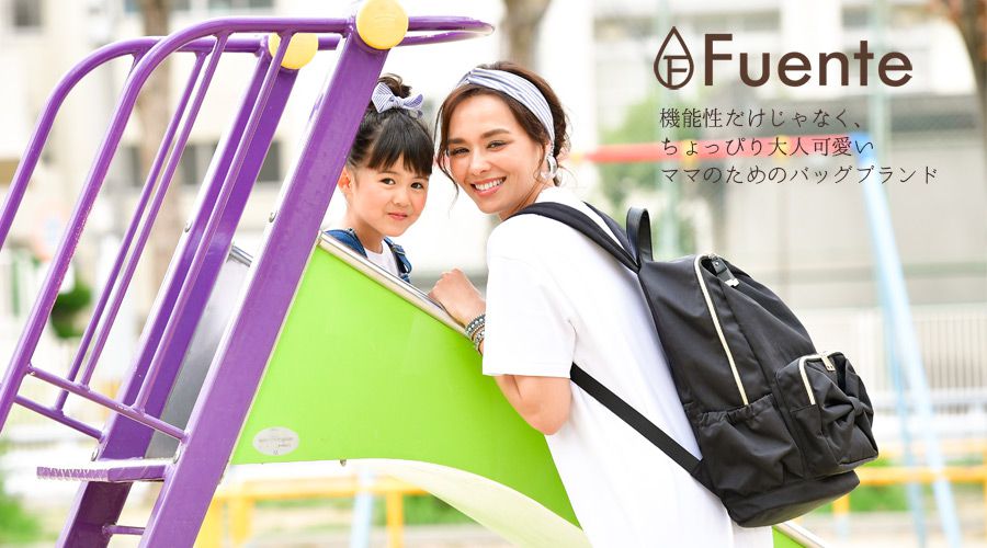 日本 Fuente - [超輕量] 簡約蝴蝶結機能收納後背包-迷霧藍 (26x41x14cm)