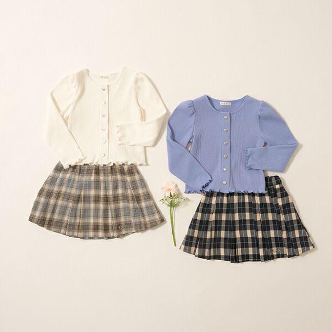 日本 Lycee mine - 愛心鈕扣羅紋針織薄外套-焦糖棕