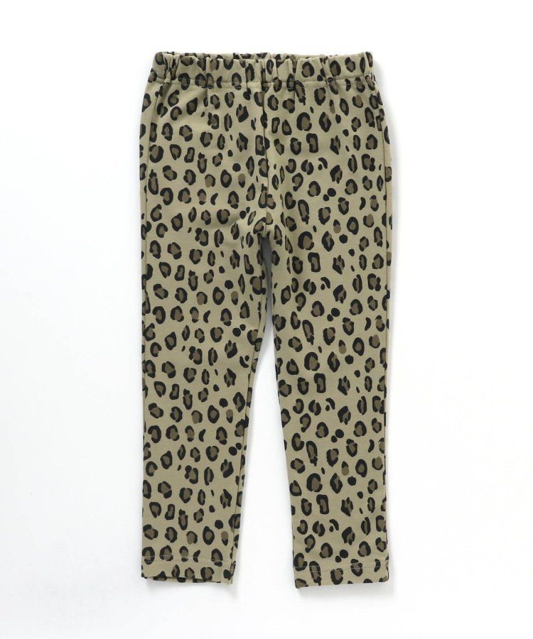 日本 BREEZE - 休閒百搭鬆緊長褲(9分丈)-碎花-淺鵝黃