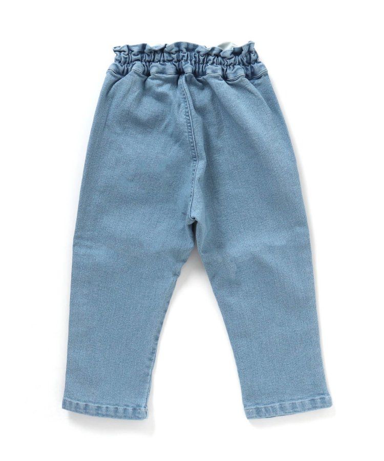 日本 apres les cours - 腰部花苞優雅設計長褲-水藍