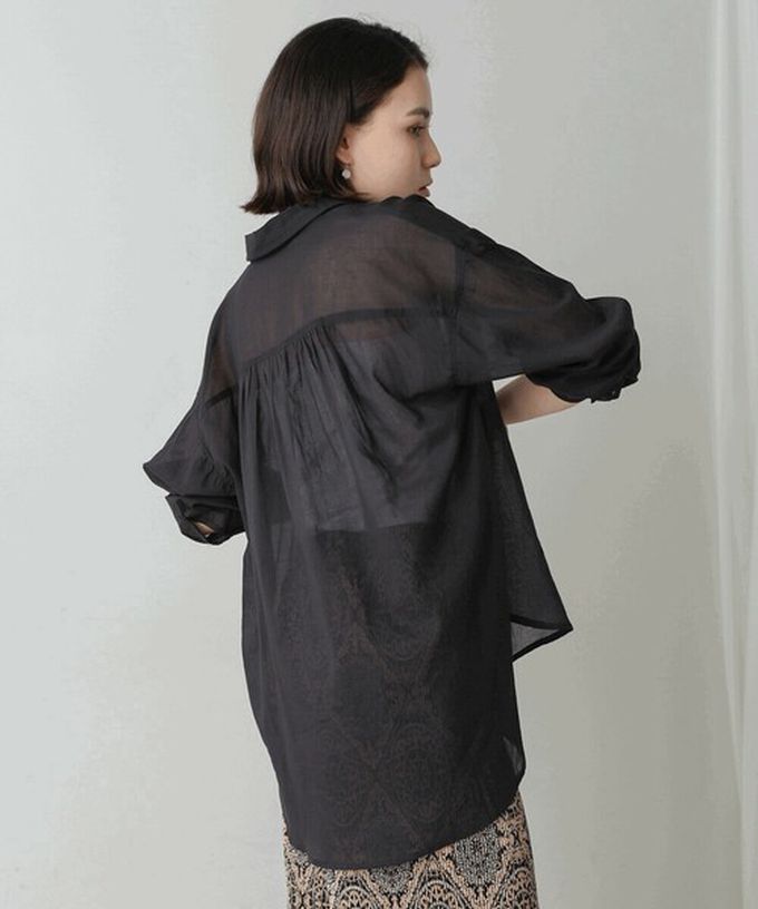 日本 Bab - 100%印度棉 柔軟輕盈寬版襯衫-薰衣草