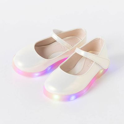 韓國 OZKIZ - (LED)珠光光澤公主鞋-象牙白