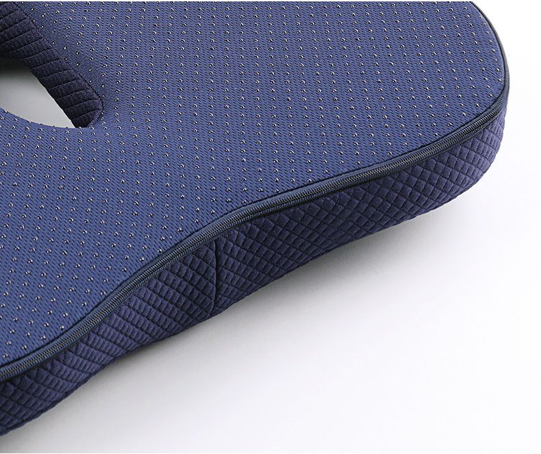 透氣記憶棉靠墊+美臀坐墊-灰色