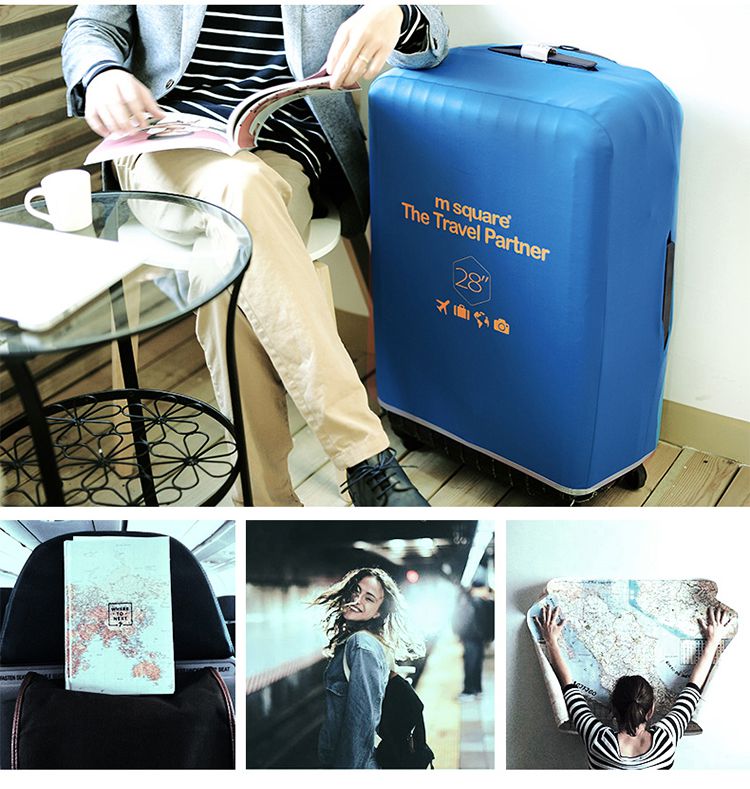 M Square - 加厚款環遊世界行李箱套24吋-酷黑