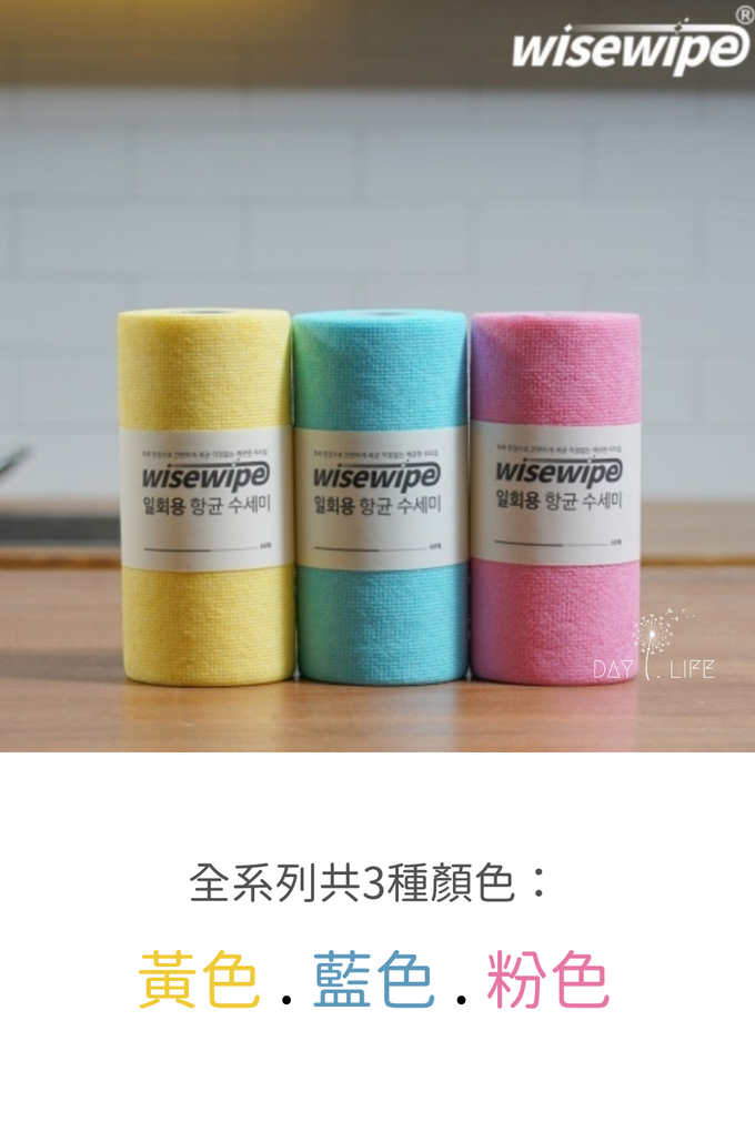 韓國Wisewipe - 拋棄式多功能菜瓜布紙巾_60入-藍 (20x22.5cm/張)
