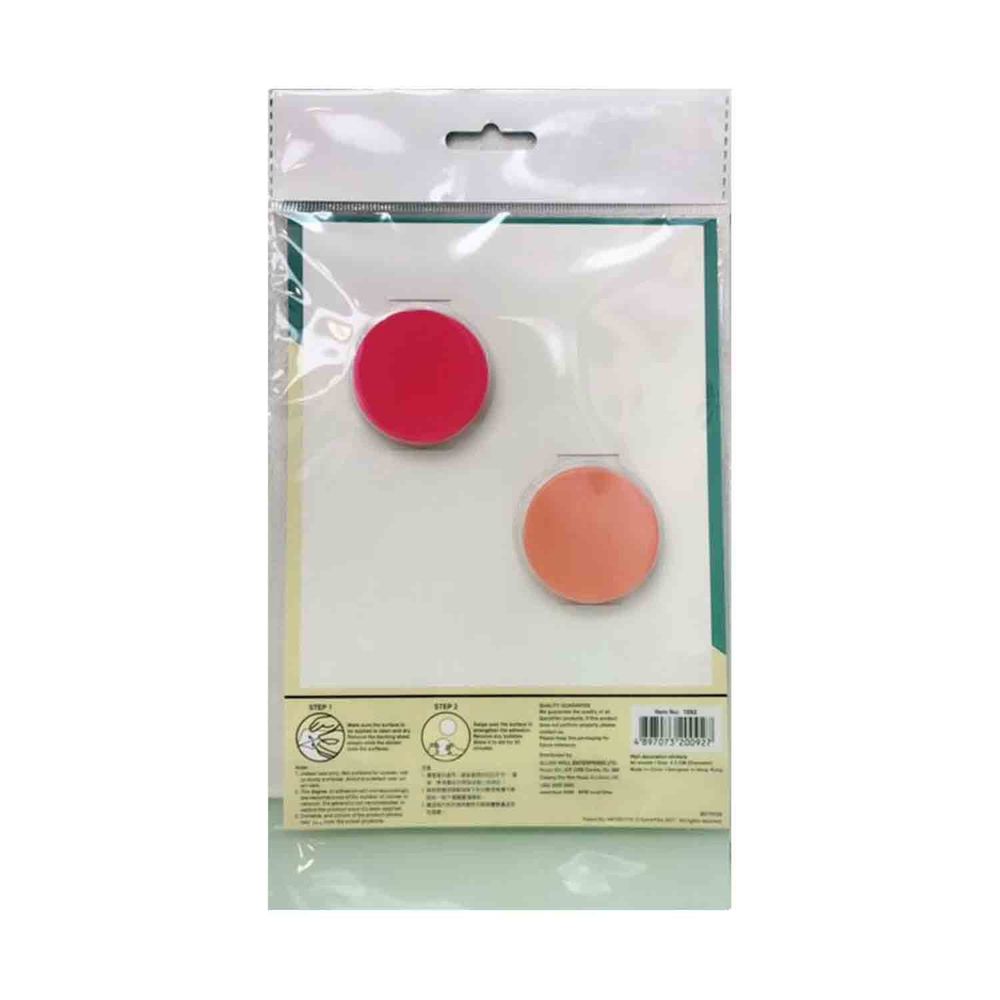 Kiss貼貼 - Kiss貼貼靜電無痕隨變貼 可愛圓點點 (桃紅+橘)-桃紅 X 40pcs+橘 X 40pcs 共80張(直徑4.5cm)