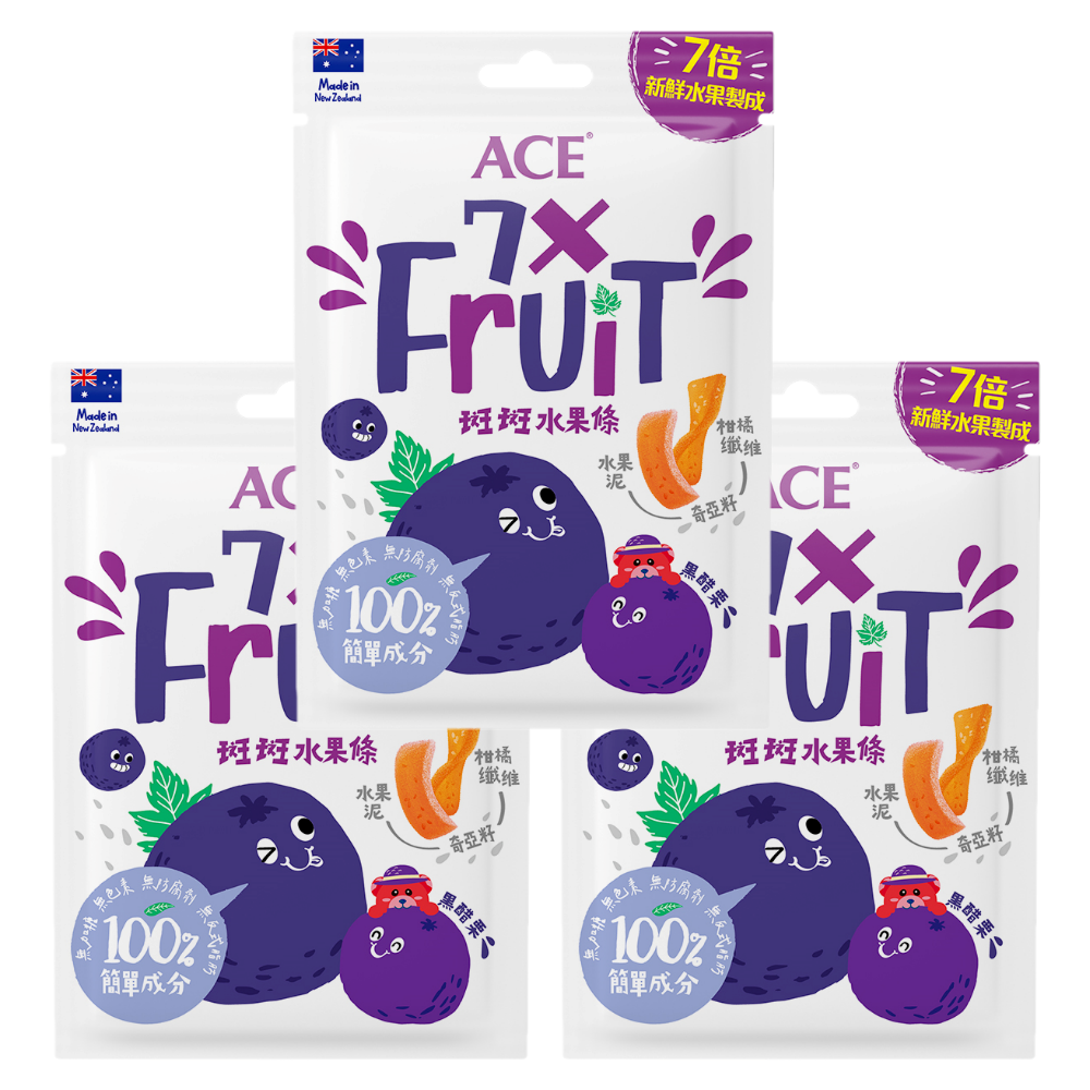 ACE - 斑斑水果條32gX3袋(黑醋栗+奇亞籽)