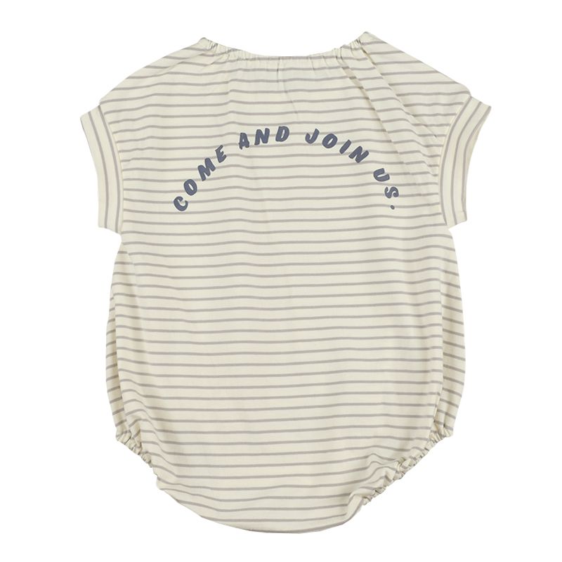 akachan honpo - 短袖外出包屁衣-動物-象牙白色