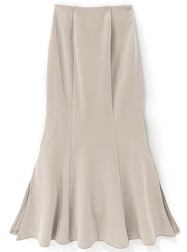 日本 GRL - 優雅質感搖曳魚尾裙(後鬆緊)-綠黃