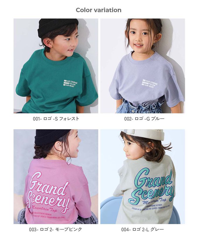 日本 devirock - 100%棉 定番印花短袖上衣-企鵝排列-紫羅蘭