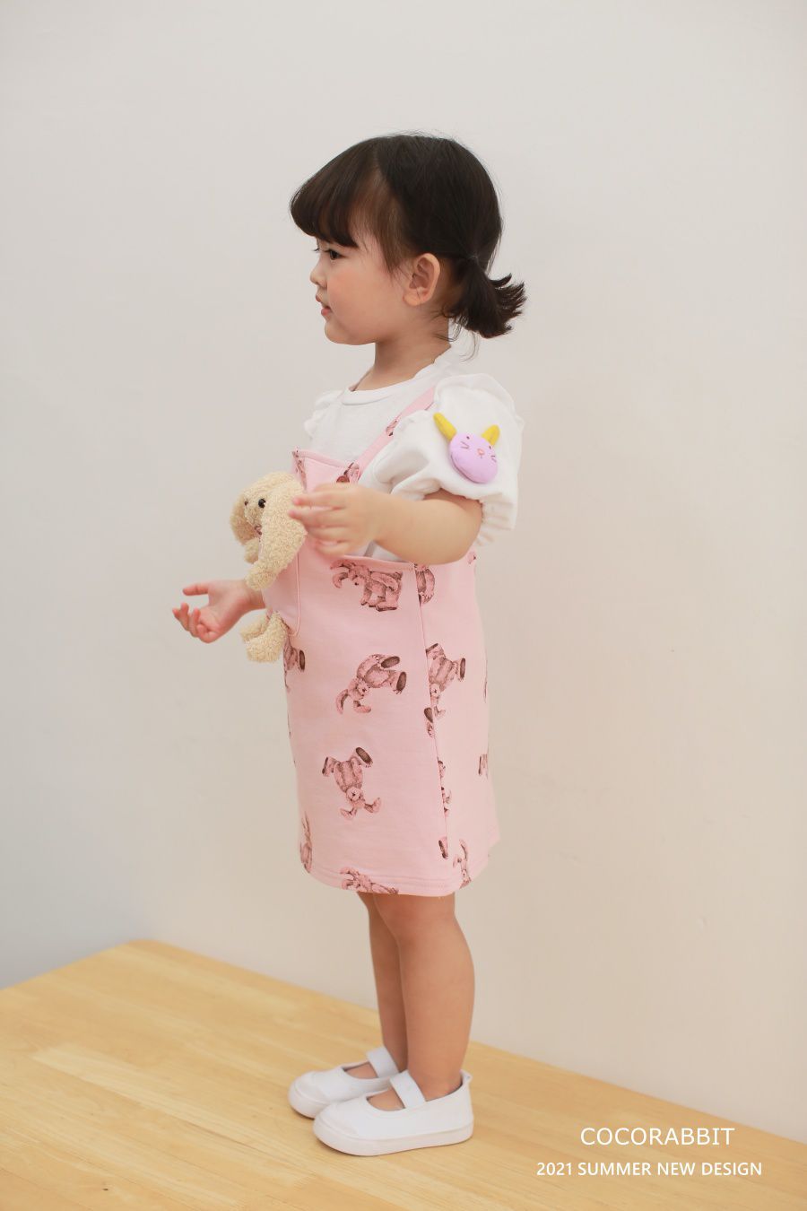 韓國 Coco Rabbit - 兔子娃娃吊帶裙-粉紅