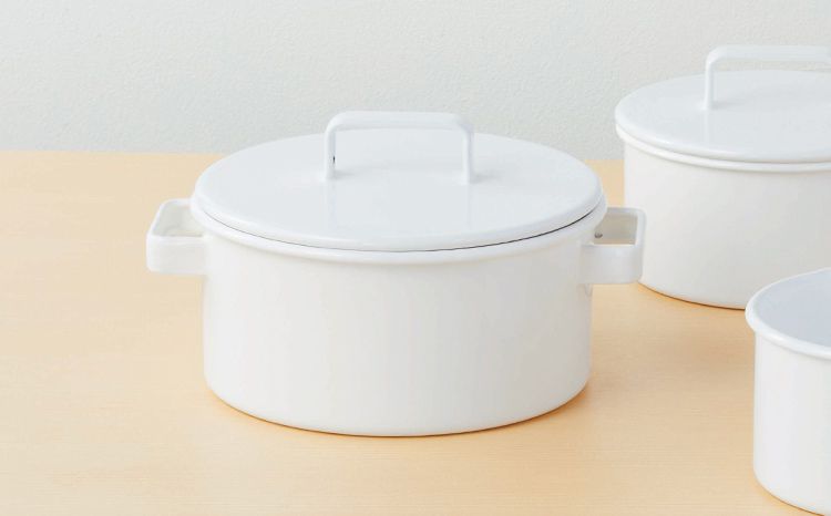 日本 365methods - 單柄附蓋琺瑯牛奶鍋-黃 (16cm)-1.7L