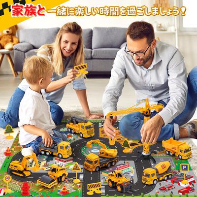 CuteStone - 仿真工程運輸小汽車套裝玩具