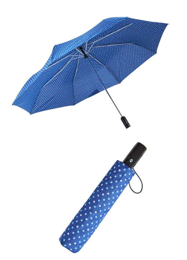 Rainstory - 抗UV雙人自動開收傘-神秘藍點