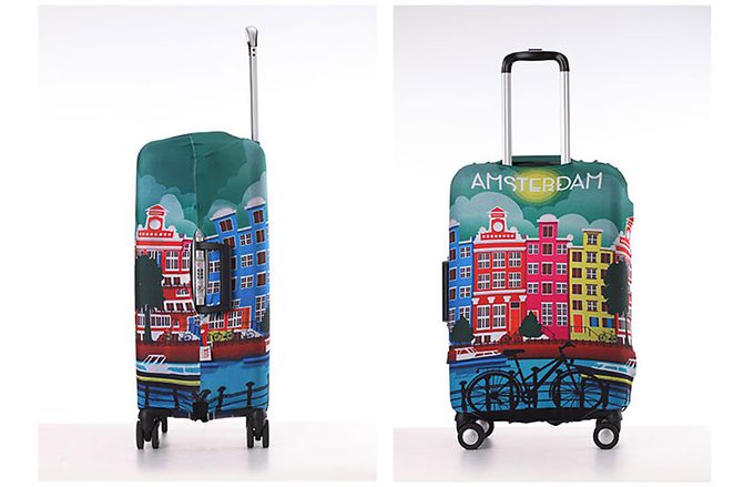 little chili - 繽紛行李箱套 L號-阿姆斯特丹彩-28吋 -高68 寬51 厚度30cm