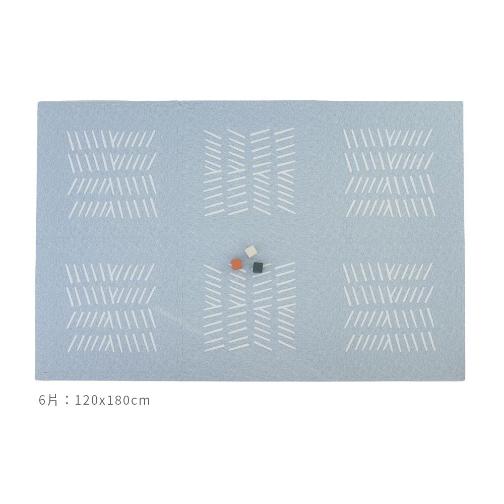 自然系風格地墊-小島草木-寧靜藍 (60x60x1.4cm)-6片