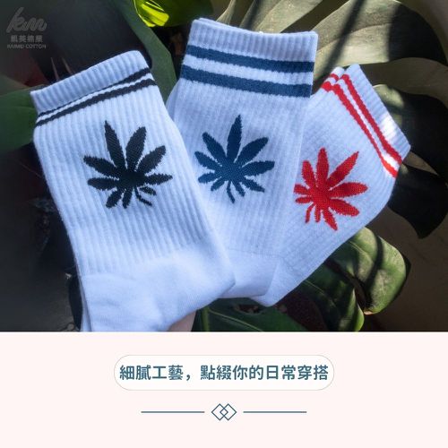 MIT台灣製 精梳棉2/2純棉女襪 細條葉子款-隨機出色 (12雙組)