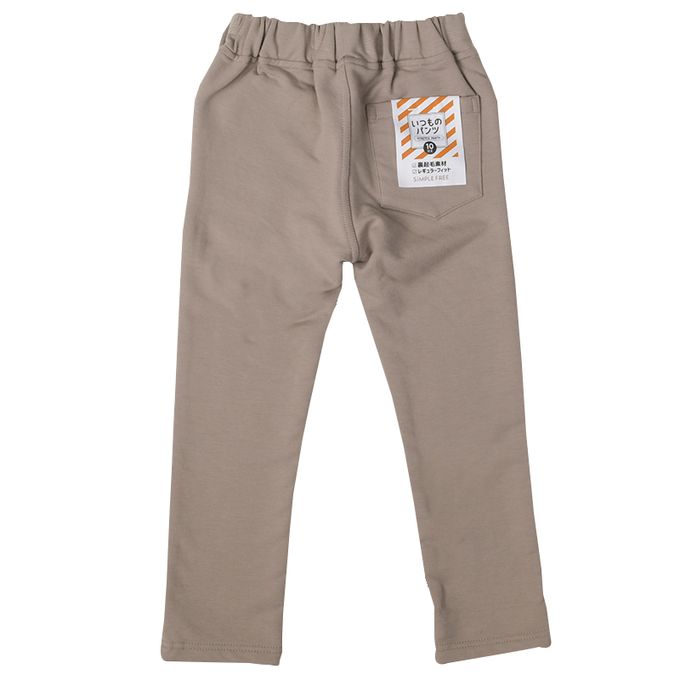 akachan honpo - 10分長經典褲 裏起毛-一般合身款-深灰色