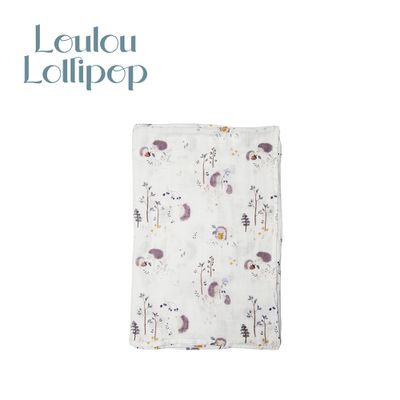 Loulou Lollipop - 竹纖維透氣包巾-主題款-刺蝟精靈 (120x120cm)