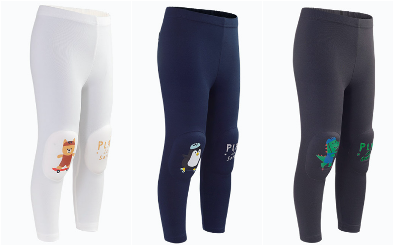 韓國 OZKIZ - 護膝彈力緊身褲-黑大熊