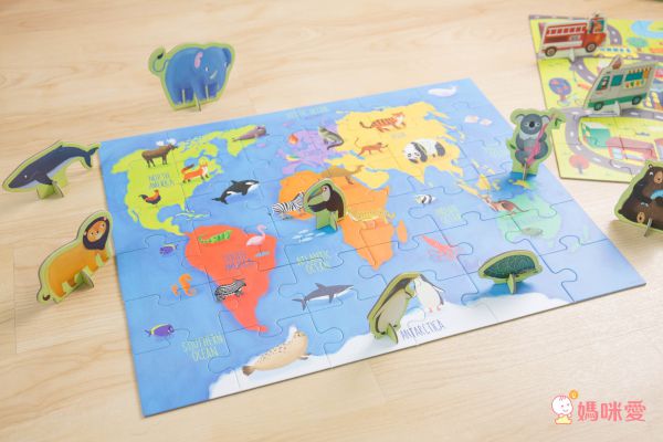 美國 mudpuppy - 觸感拼圖-威武恐龍-12片