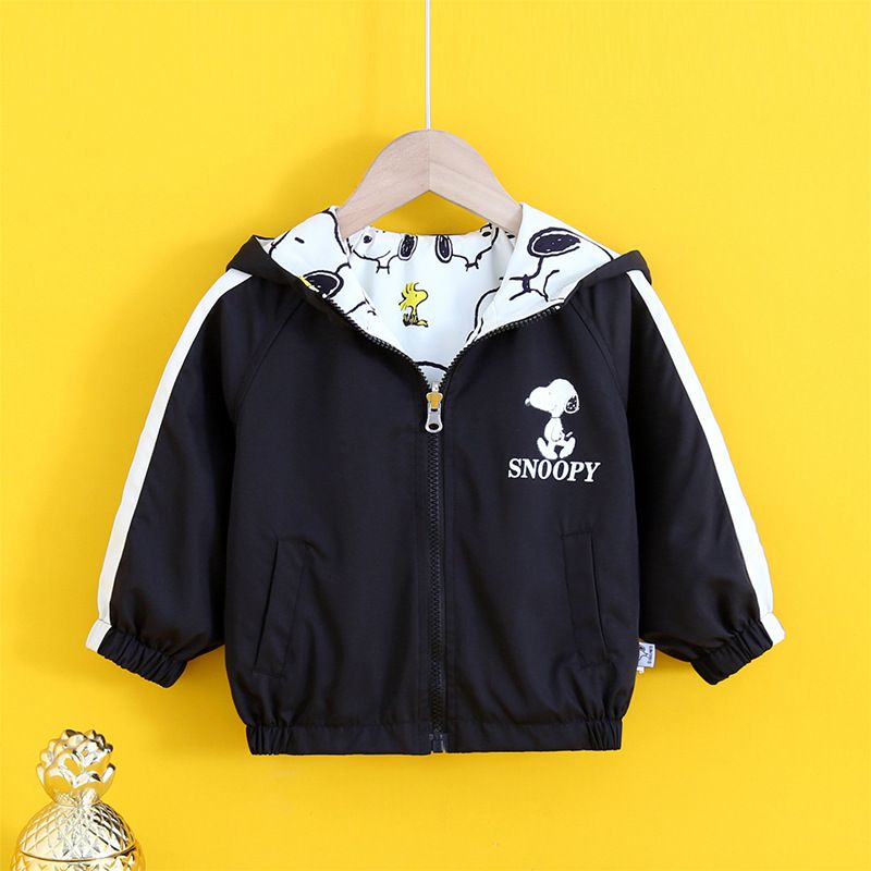 卡通人物史努比雙面穿外套-滿滿SNOOPY-黃色