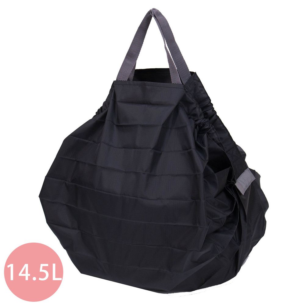 日本 MARNA - Shupatto 秒收摺疊購物袋-帥氣黑 (M(30x35cm))-耐重5kg / 14.5L