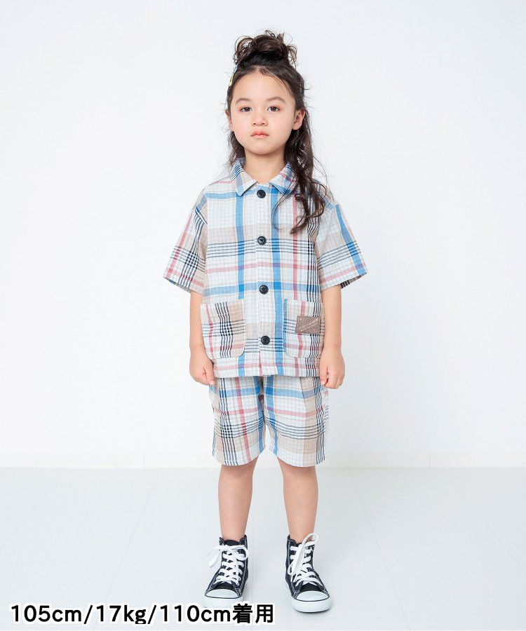 日本 BREEZE - 100%棉定番印花短褲-變形蟲-綠