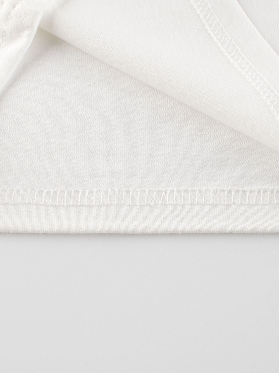 純棉圓領薄長袖上衣-笑臉兔兔-米白+紫