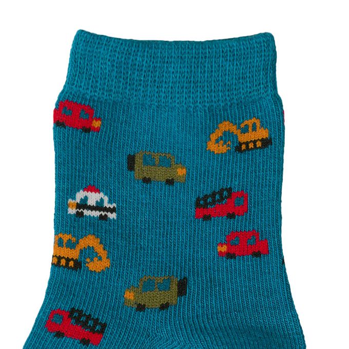 akachan honpo - 襪子3雙組-汽車-深藍色 (9~14cm)