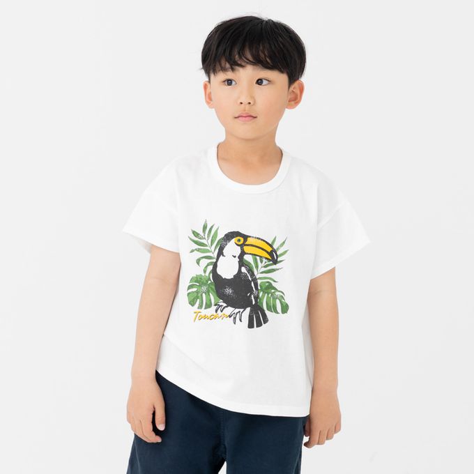 日本 Chil2 - 100%棉 定番印花短袖上衣-冰淇淋聖代-粉紫