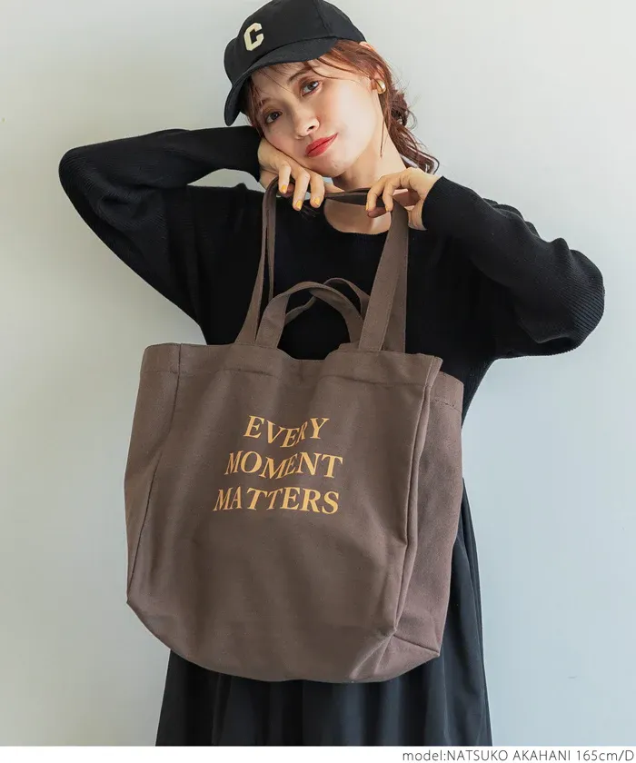 日本 COCA - 2WAY簡約大容量帆布袋-米白