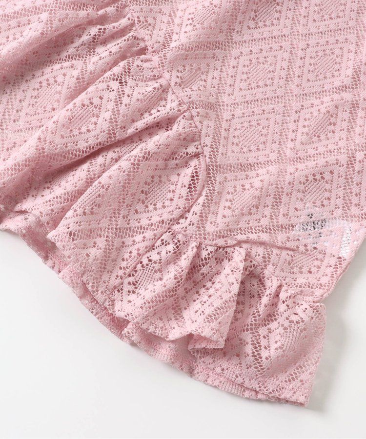 日本 apres les cours - 優雅蕾絲細肩帶洋裝(2件式)-條紋x白