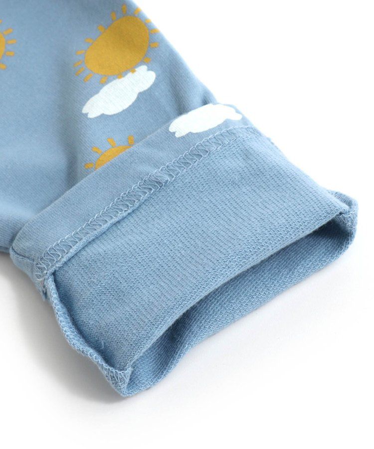 日本 BREEZE - 休閒百搭鬆緊長褲(9分丈)-小車車-淺灰