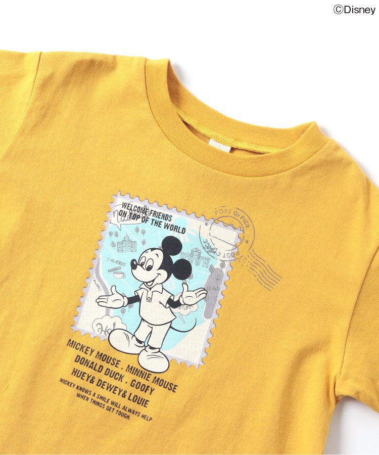 日本 BREEZE - 迪士尼聯名 印花短袖上衣-旅行郵票-紫色高飛狗