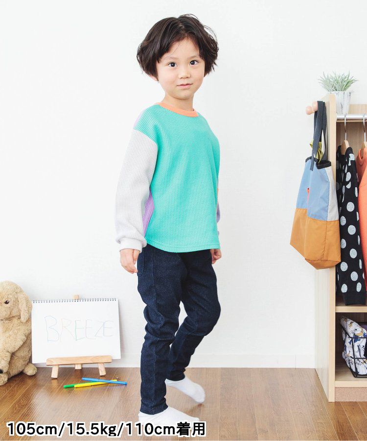 日本 BREEZE - 休閒百搭鬆緊長褲(9分丈)-小車車-淺灰