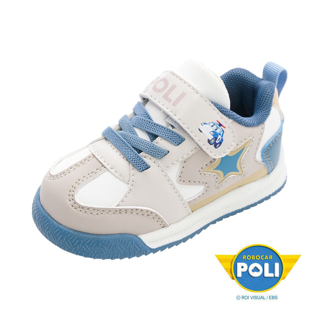 POLI 童鞋 輕量寶寶鞋 POKK54706-輕量鞋底，跑跳輕盈自在-白藍-(寶寶小童段)